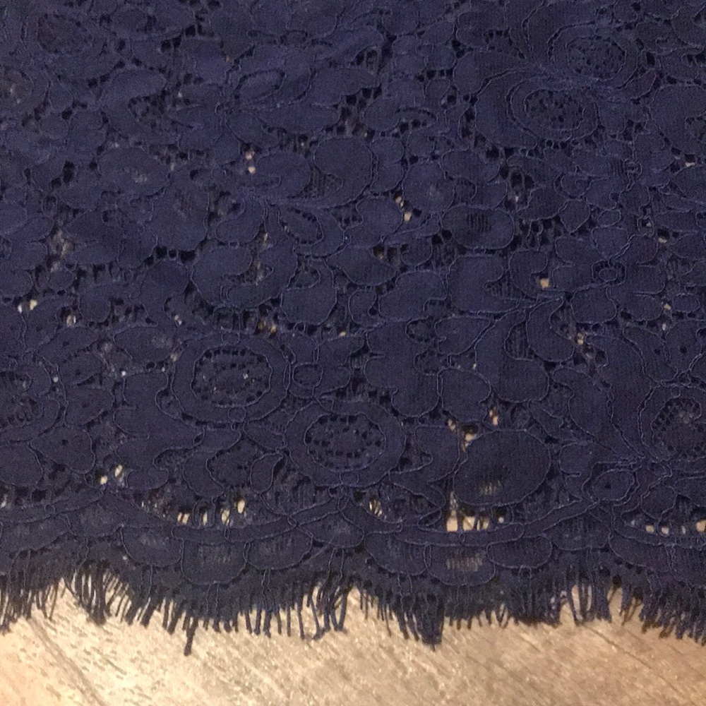 New express piped lace sheath dress midnight blue - Picture 4 of 8